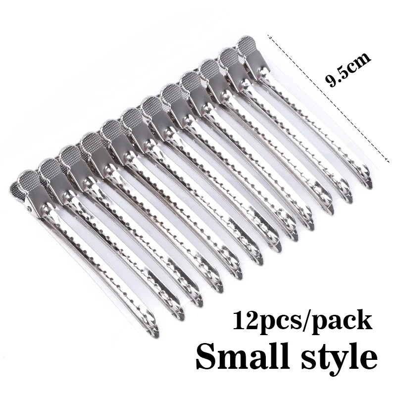Nunify 12Pcs Holding Hair Styling Section Clip Hair Clip Duck Mouth Salon Hairdressing Clips Flat Accessories Hair Cutting Tools