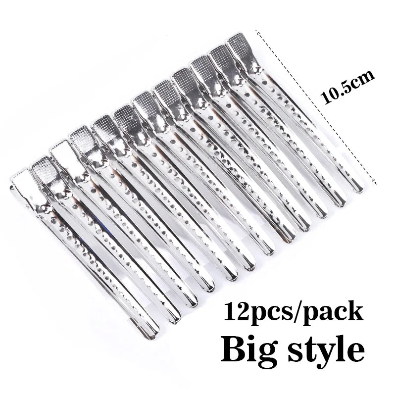 Nunify 12Pcs Holding Hair Styling Section Clip Hair Clip Duck Mouth Salon Hairdressing Clips Flat Accessories Hair Cutting Tools