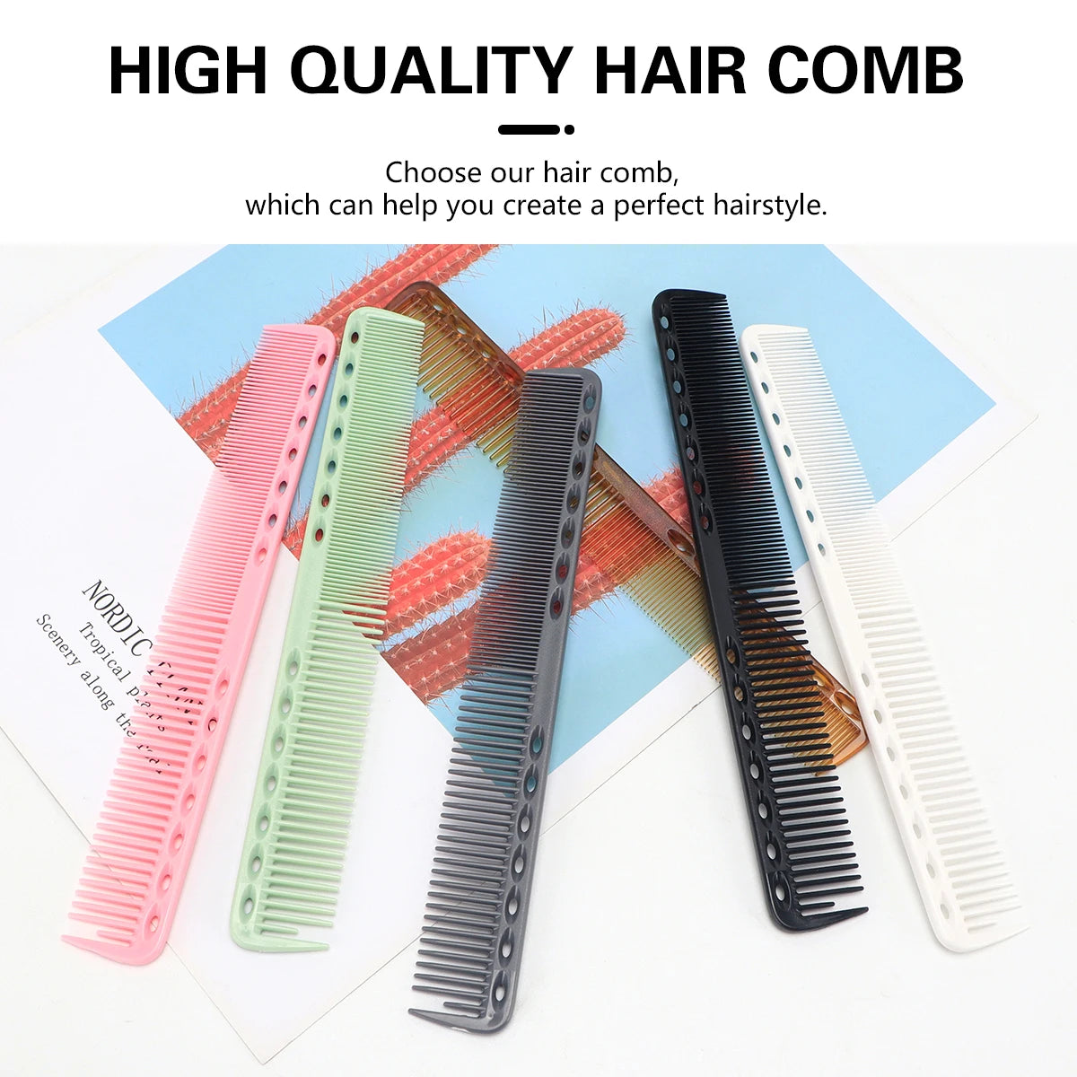 Multicolour Portable Anti-static Hair Combs Professional Barber Plastic Hairdressing Haicut Brush Salon Styling Tool Accessories