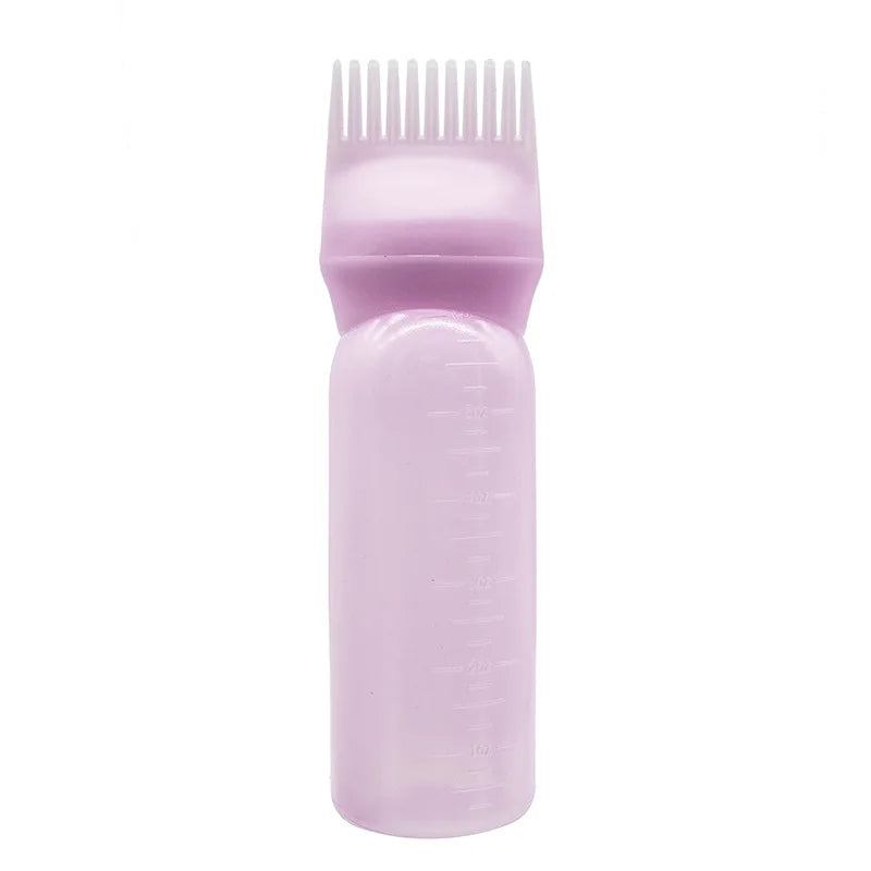 with Scale value Graduated hair dye applicator bottle, hair comb applicator, used for professional salons and home use