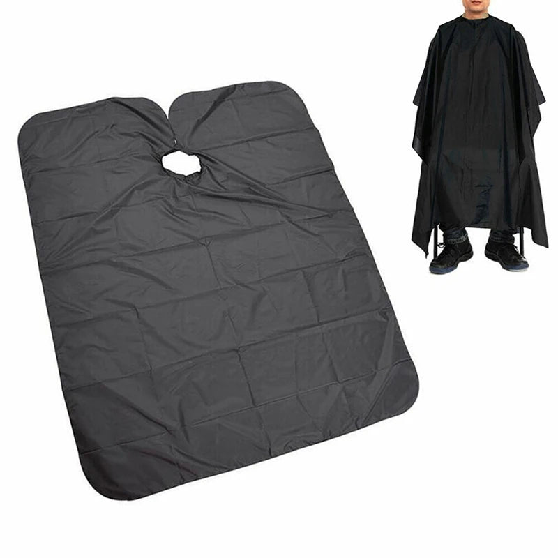 Hair Salon Cover Adult Hairdressing Cape Gown Grooming Apron Unisex Black Cloak