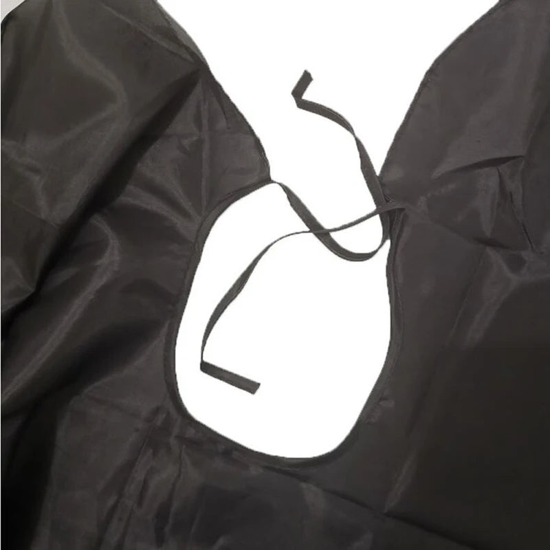 Hair Salon Cover Adult Hairdressing Cape Gown Grooming Apron Unisex Black Cloak