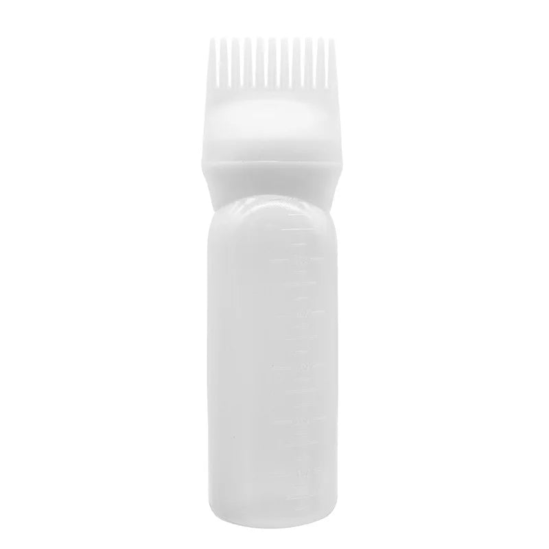 with Scale value Graduated hair dye applicator bottle, hair comb applicator, used for professional salons and home use