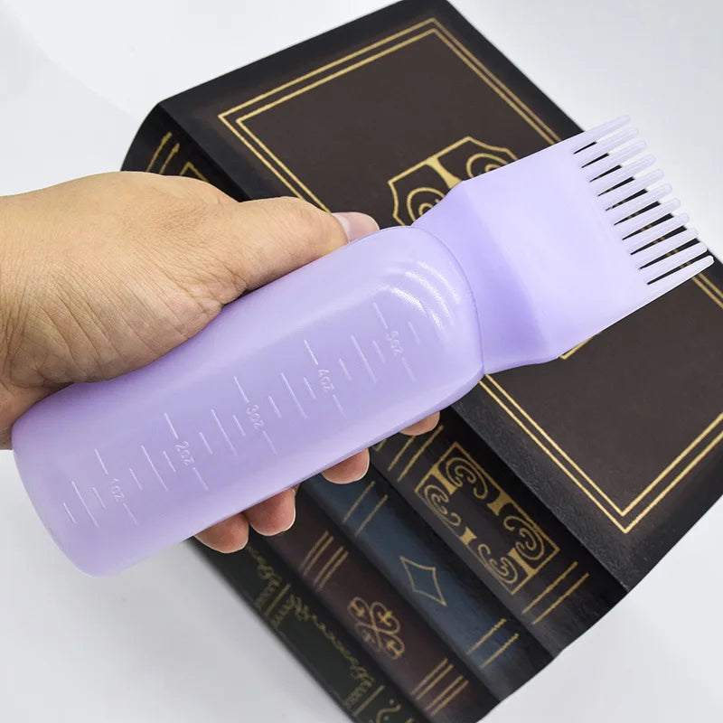 with Scale value Graduated hair dye applicator bottle, hair comb applicator, used for professional salons and home use