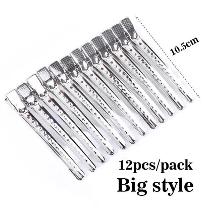 Nunify 12Pcs Holding Hair Styling Section Clip Hair Clip Duck Mouth Salon Hairdressing Clips Flat Accessories Hair Cutting Tools