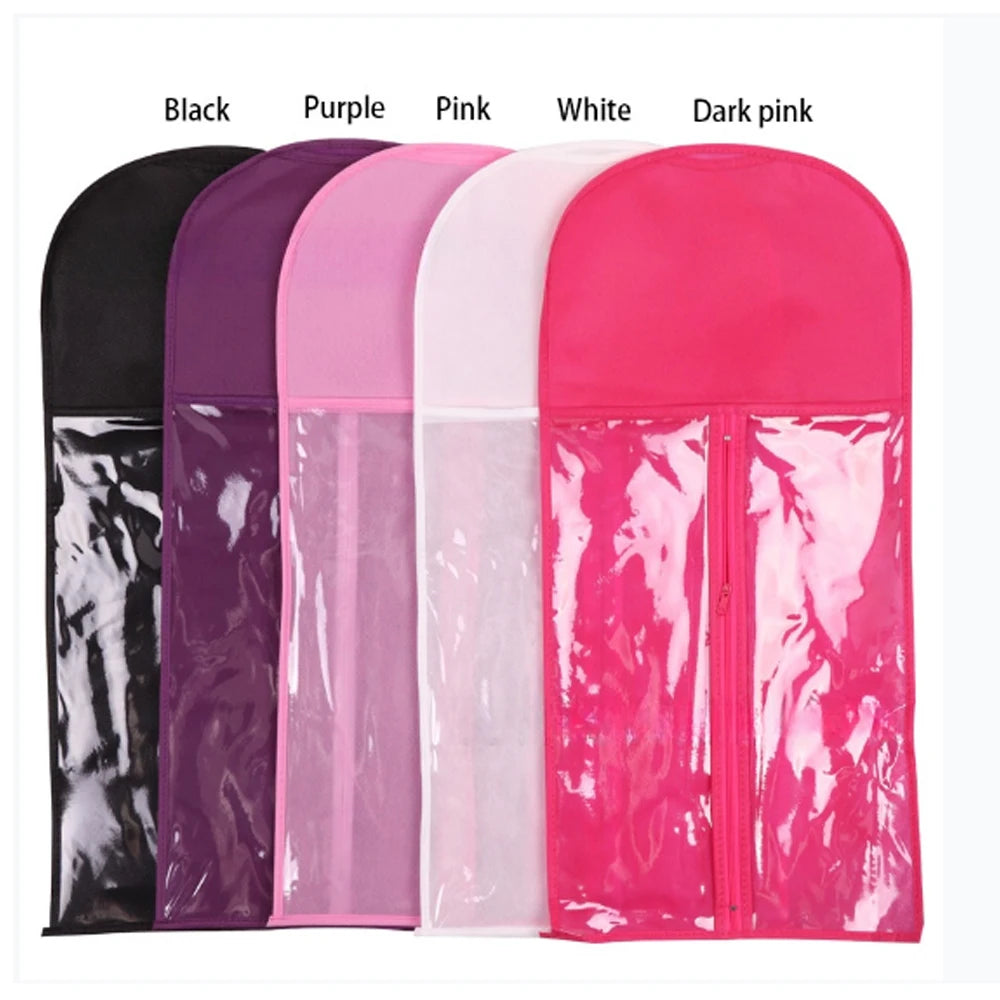 4/8 Set Long Wig Storage Bag Holder Case Hair Extensions Storage Bag With Hanger For Home Salon Organizer Pink/Black/Purple