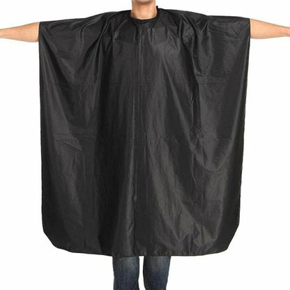 Hair Salon Cover Adult Hairdressing Cape Gown Grooming Apron Unisex Black Cloak